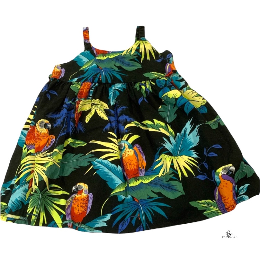Girls Black tropical dress from Hawaii 3T